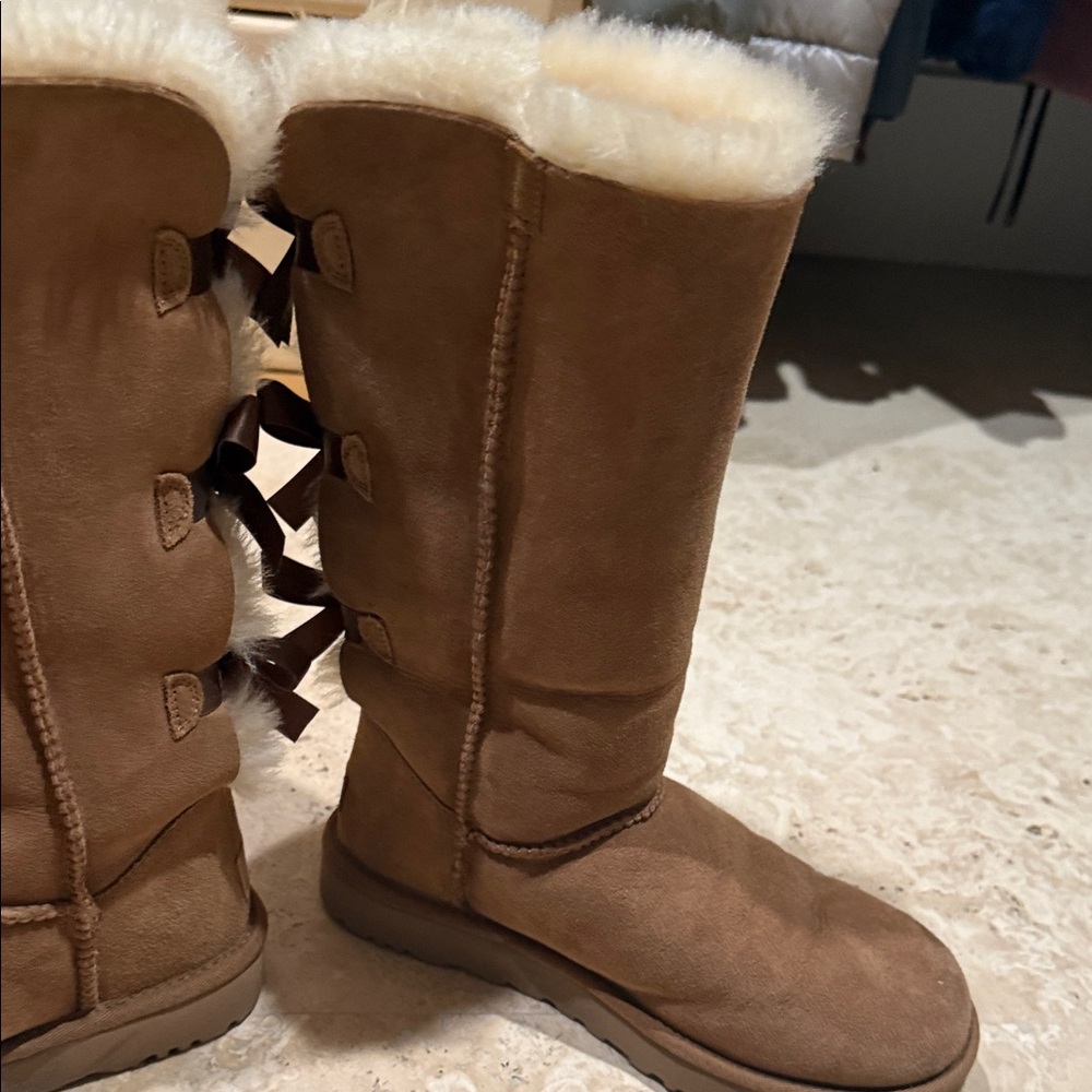 UGG Women's Bailey Bow Tall Boots - Tan - Picture 7 of 9